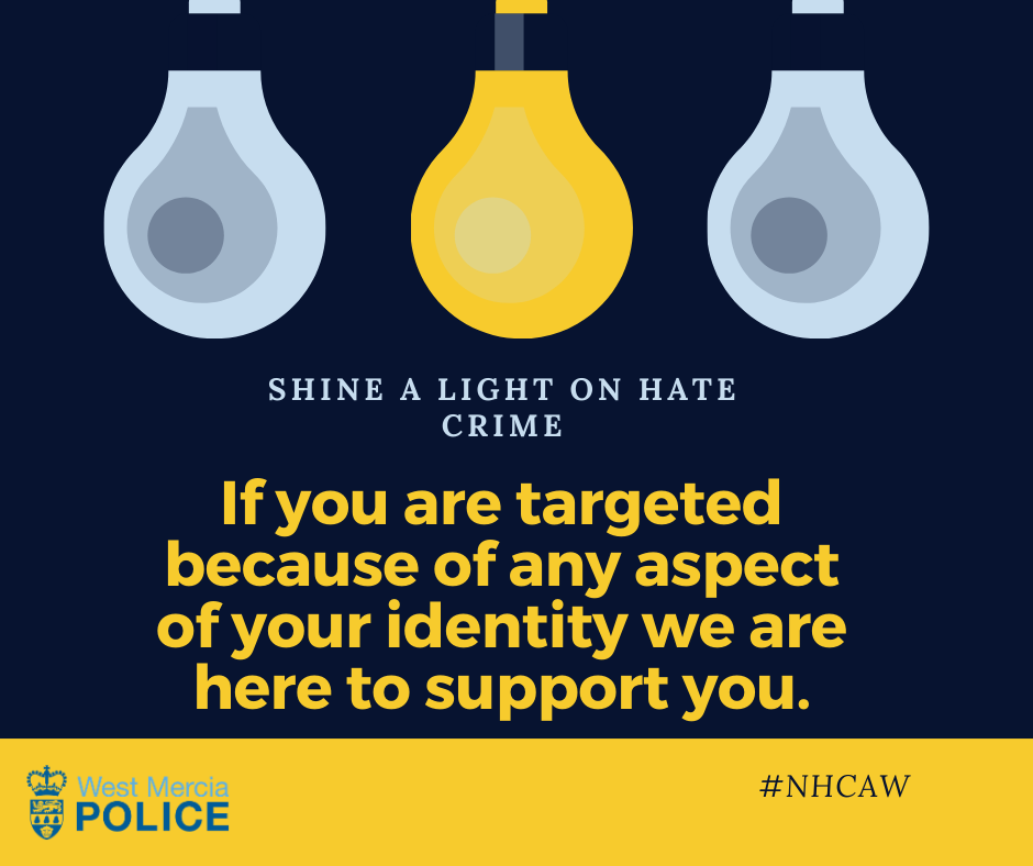 Graphic of hate crime awareness week