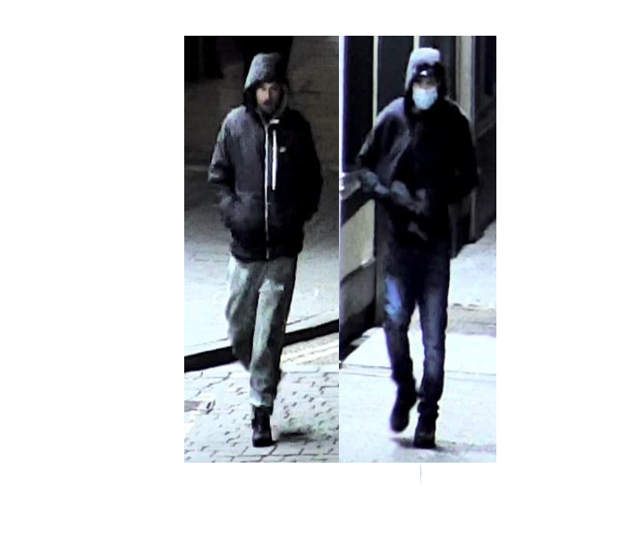 CCTV images of two men police would like to speak to