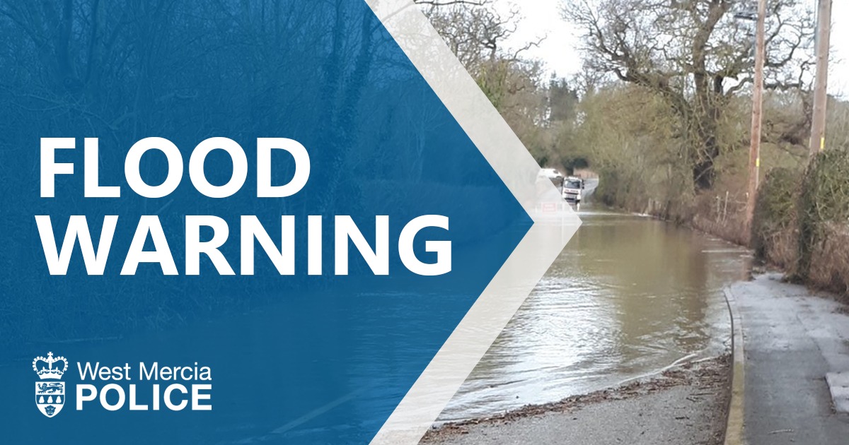 Flood warning- picture of flooded river
