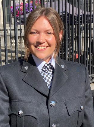 PC Rachel Paterson outside Downing Street