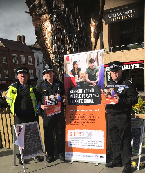 Steer Clear initiative in Worcester City Centre