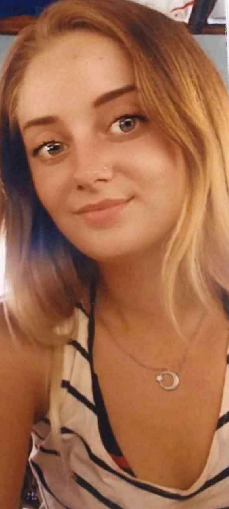 22-year-old with blonde hair and dark eyes