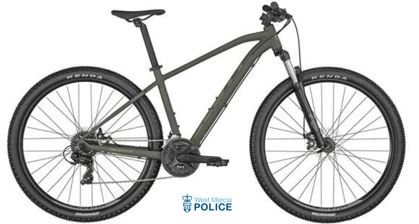 mountain bike in dark moss colour 
