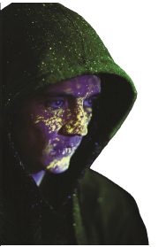 Smart Tag spray in UV light