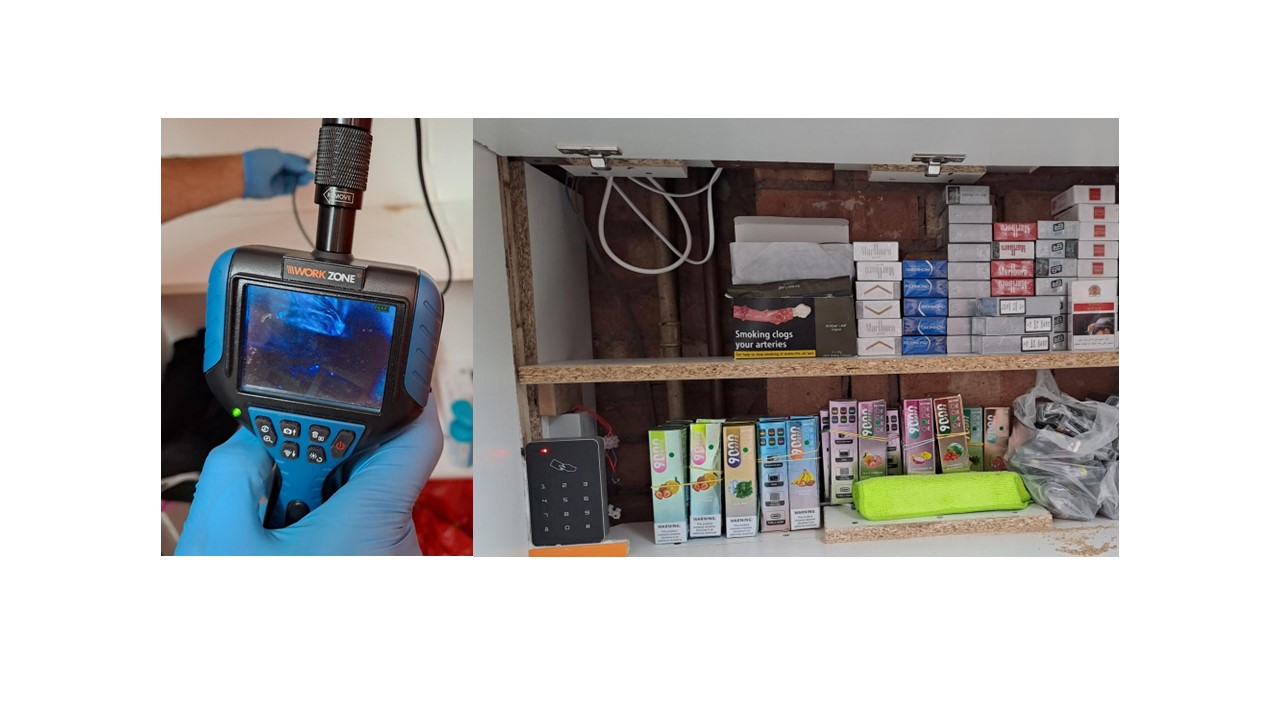 Uncovered illegal cigarettes and vapes