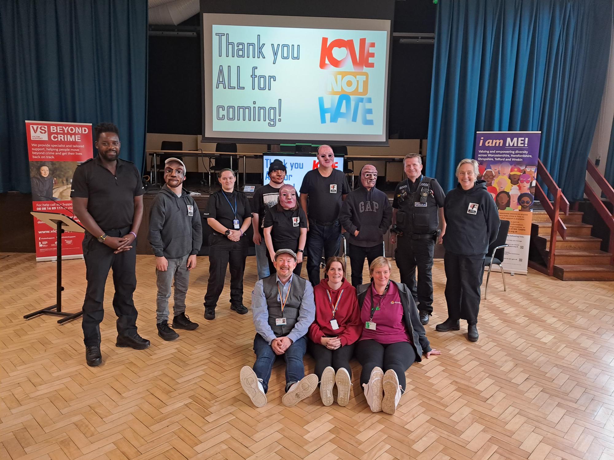 Officers and partners at the hate crime educational event