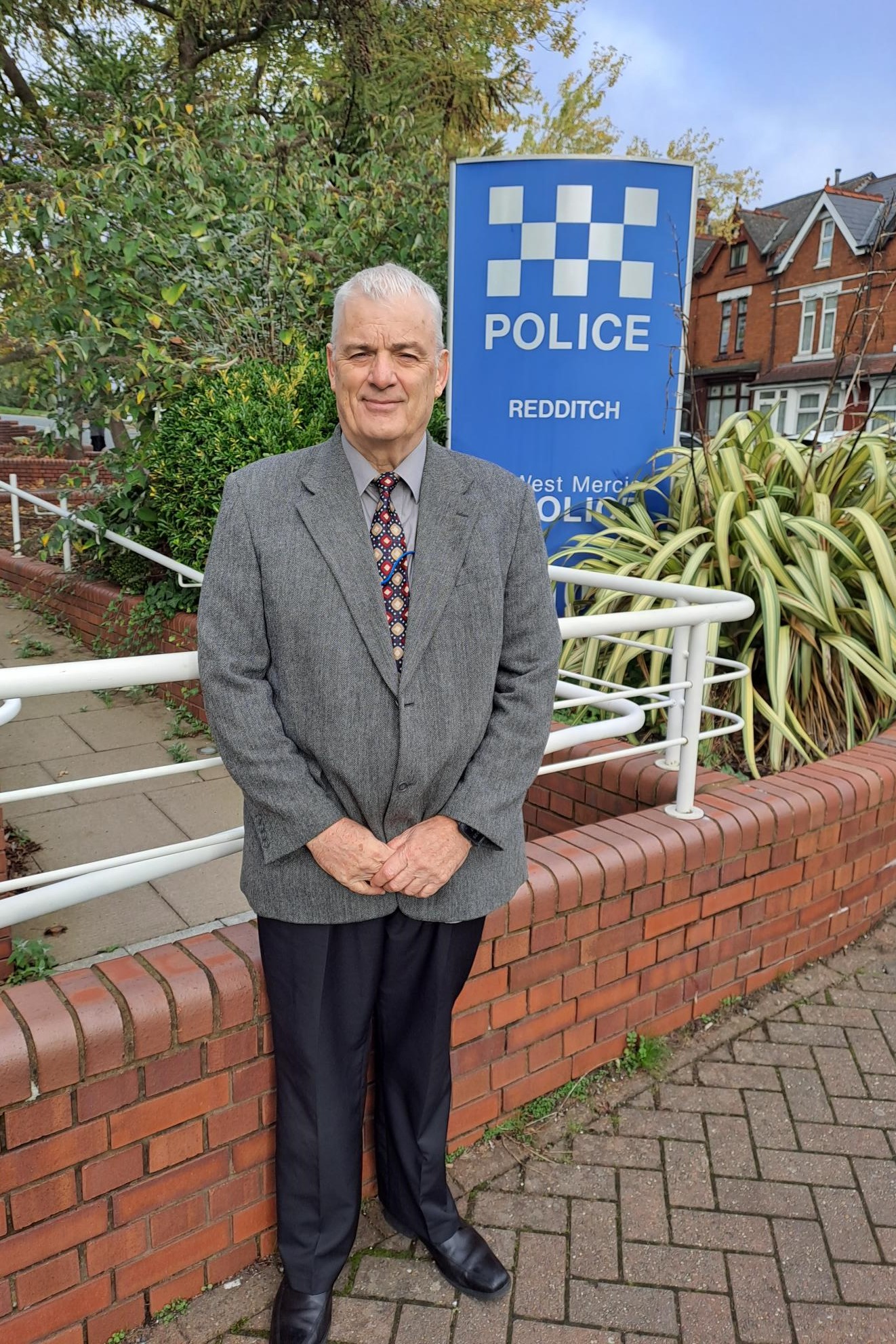 Ray Humphries outside Redditch Police Station