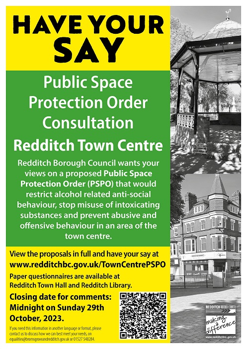 A poster for a PSPO consultation