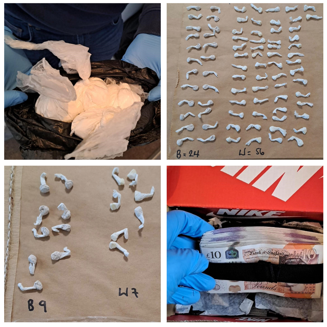 Drugs and money seized in a raid in Worcester