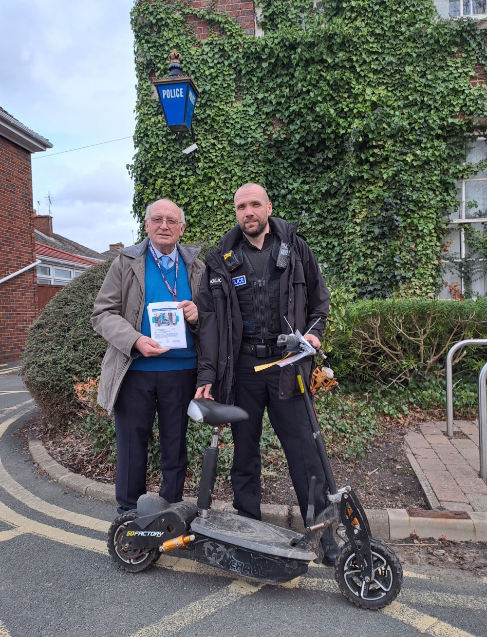 Councillor Rob Adams and PC Matt Beards