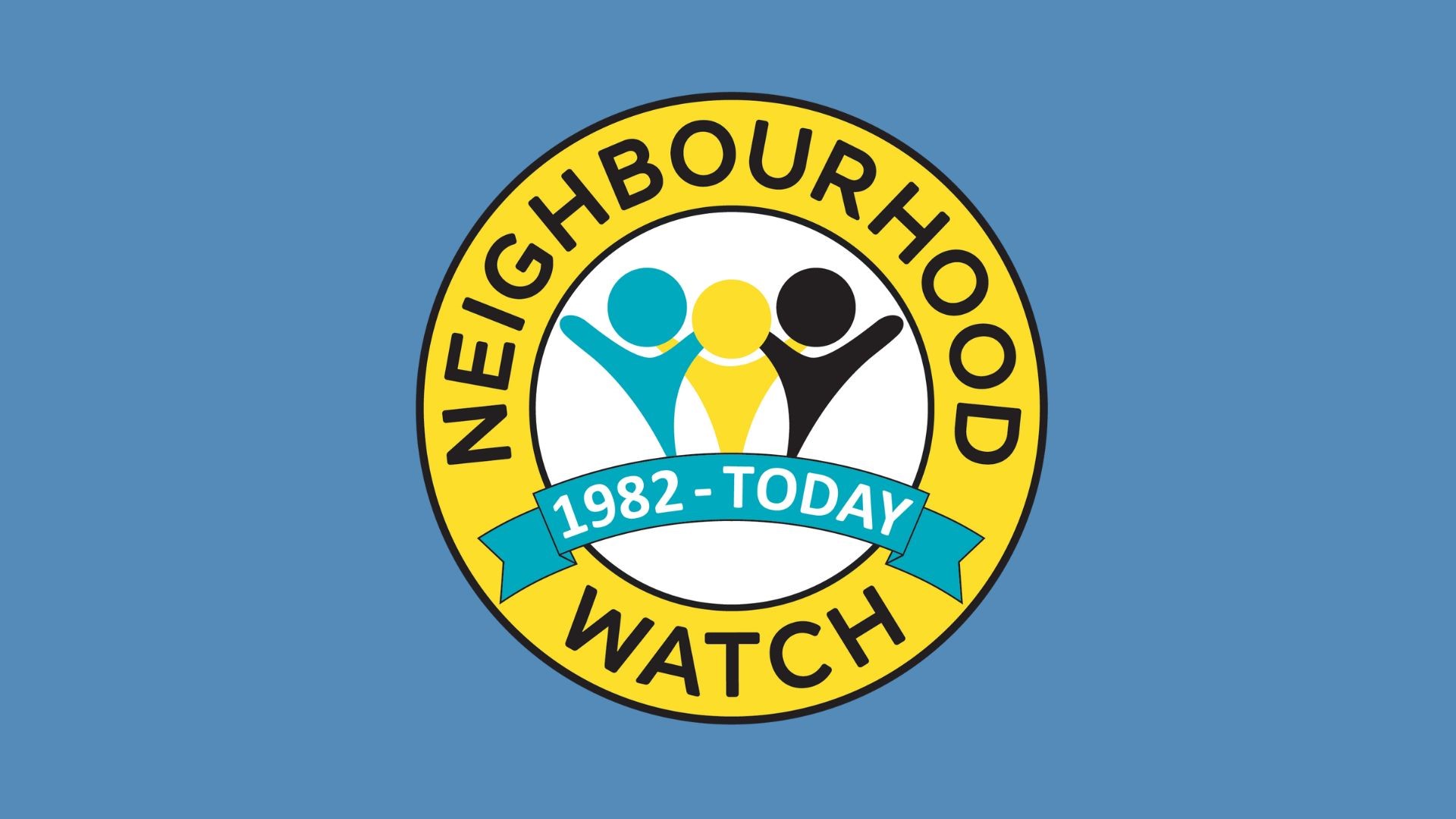 Neighbourhood watch logo blue background