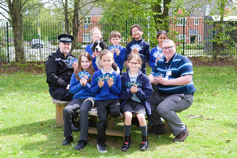 Telford's CSEO with Apley Wood Primary School playing Top Dogs
