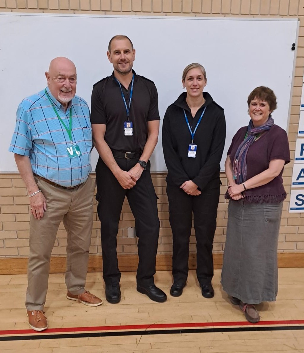 Members of the South Worcs IAG with Sgts Simon Hallam and Alice Jeffrey