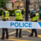 Police officers standing outside