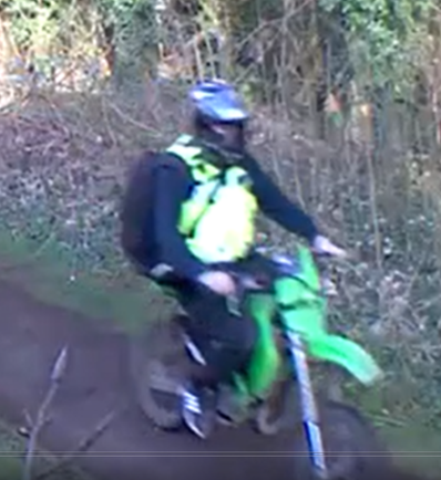 Green motorbike