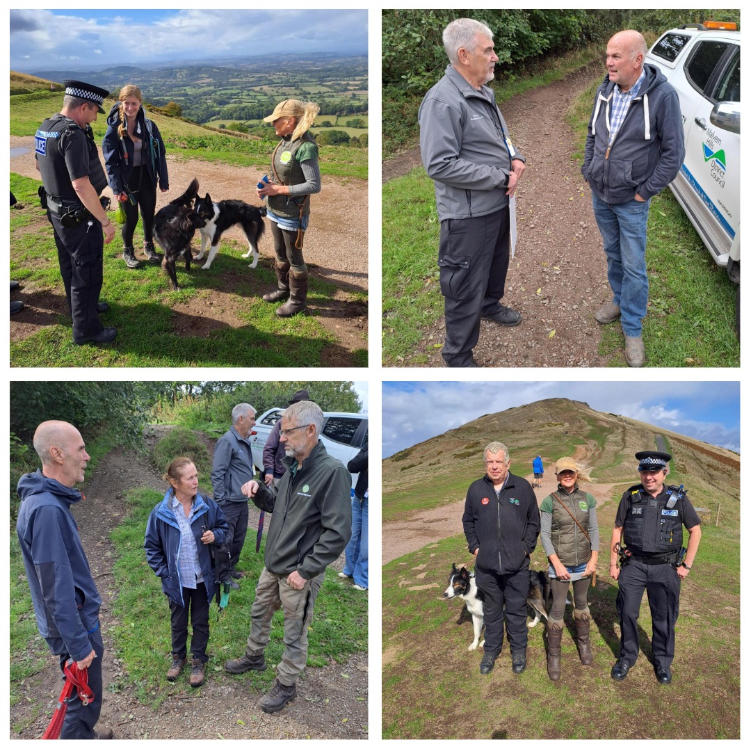 Police and partners at the sheep worrying engagement