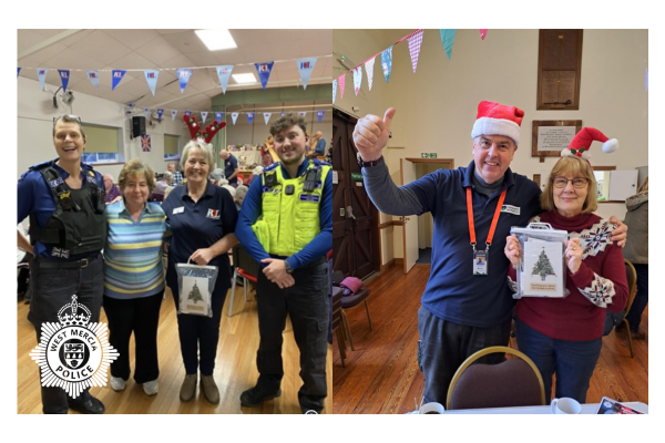 collage of photos of officers with members of public