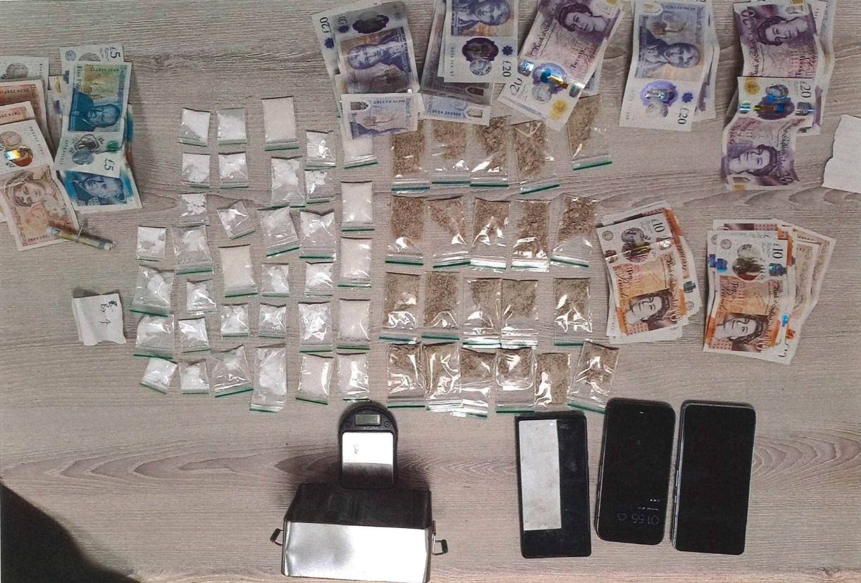 Class A drugs and cash found in car in Telford