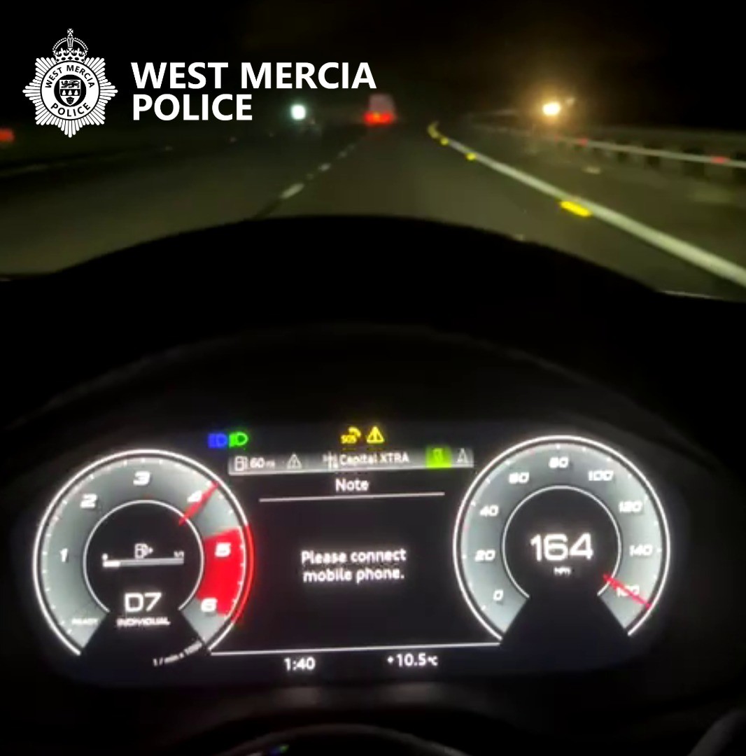 Driving a stolen car over 100mph 