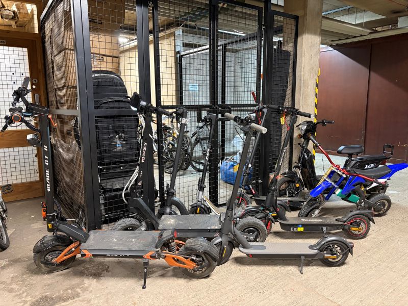 Seized e-scooters