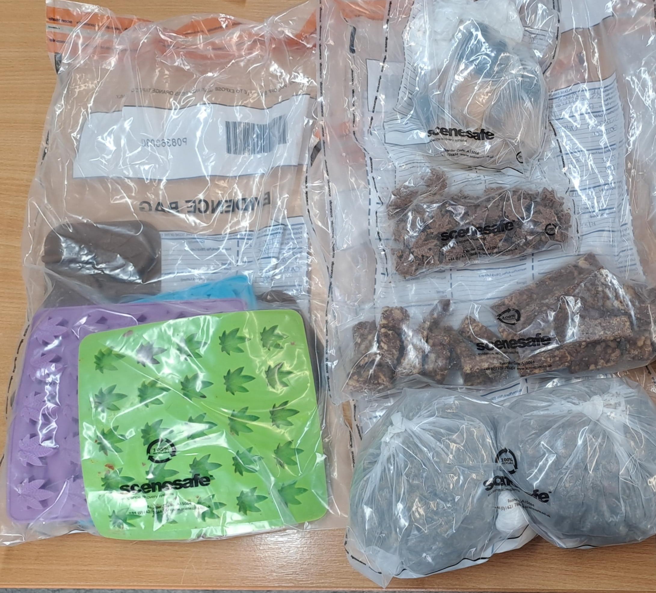 Class B drugs found during the warrants