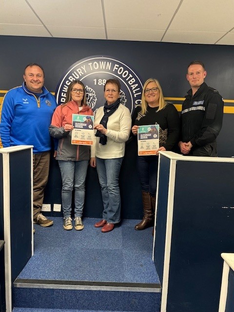 PC Chris Rayment, attended the Shrewsbury Town FC’s Female Focus Supporter Group meeting on Tuesday 3 February alongside John Rhodes, Senior Safeguarding Manager at the club