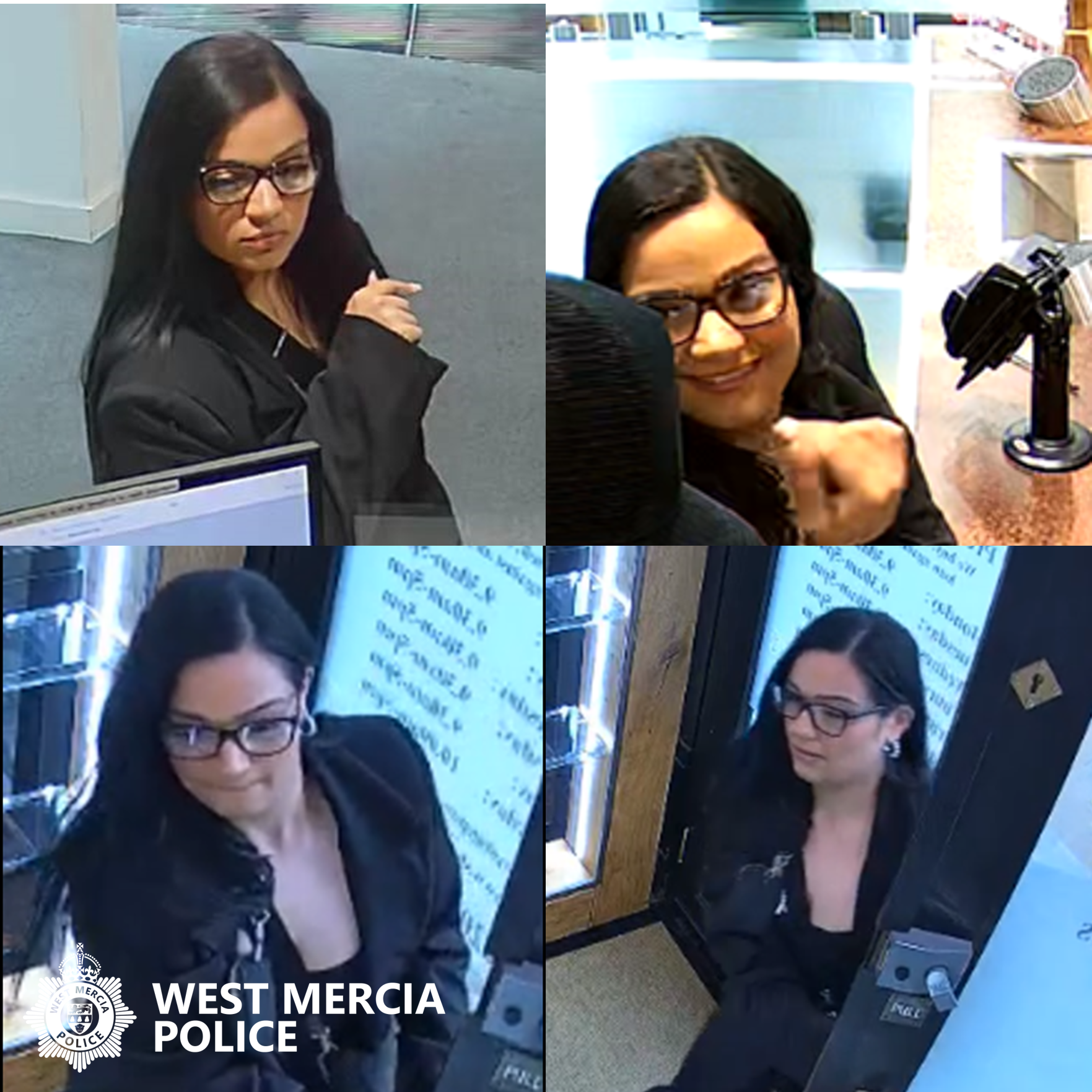 image of woman in black blazer, wearing glasses