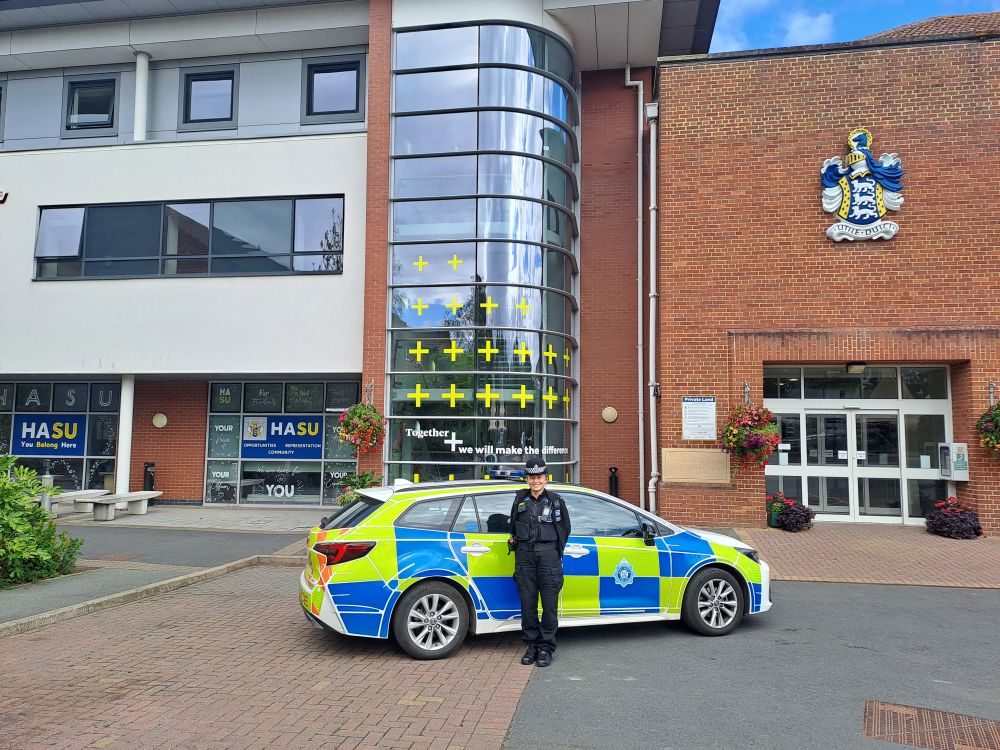 SNT outside Harper Adams Uni in Newport