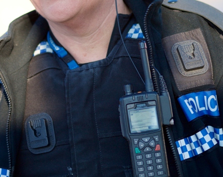 Close up of police officer 