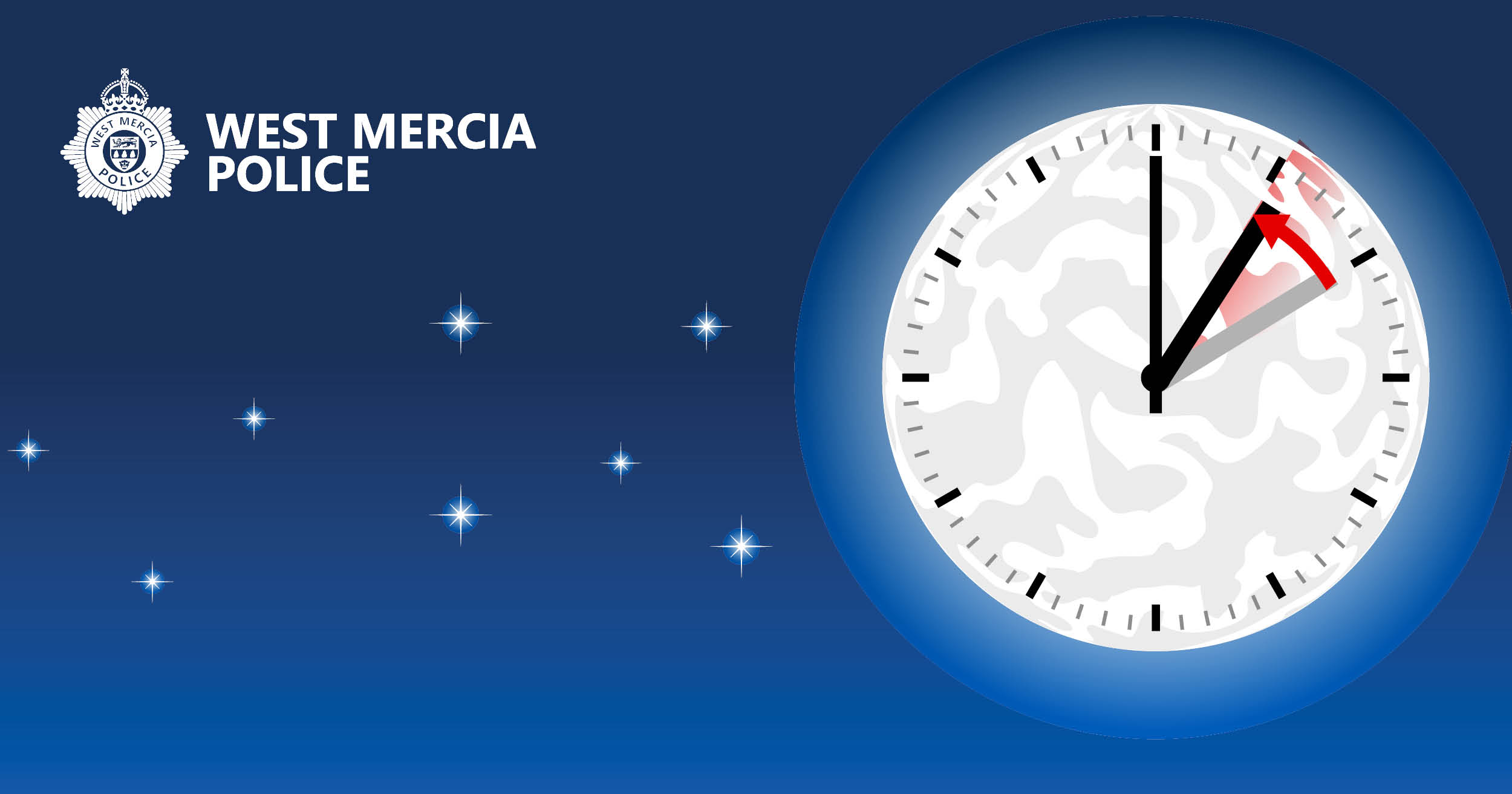 The moon looking like a clock suggesting the clock goes back two hours