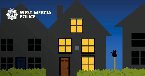 Two houses, one with lights one without light on.