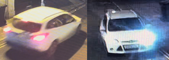 white suv type car 