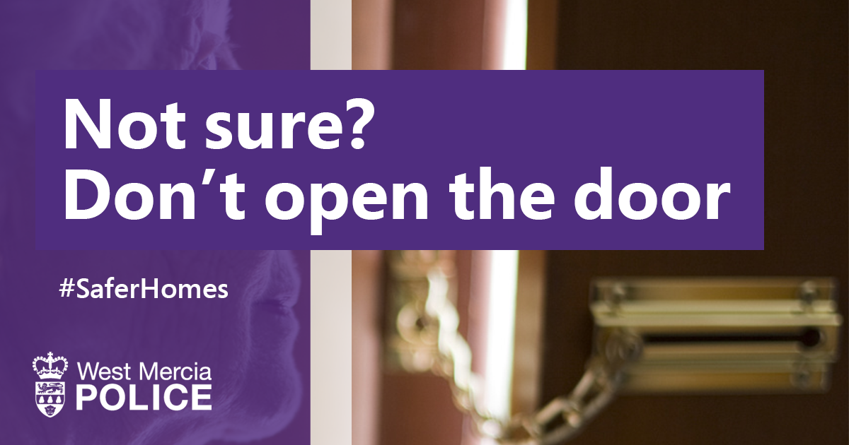 Not sure? Don't open the door.  Door with slightly ajar with a chain on it