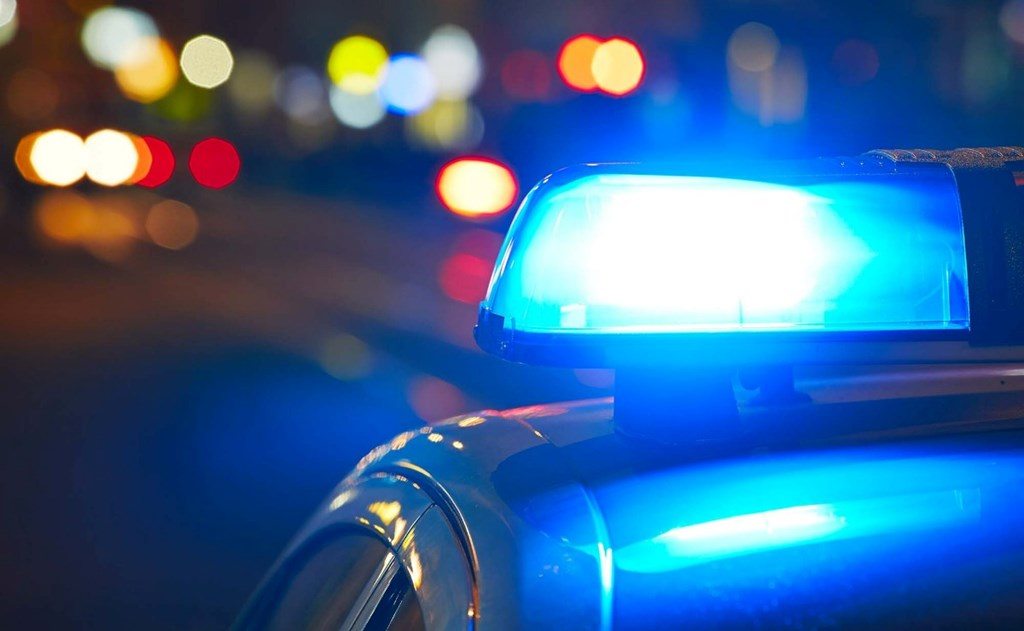 Police light flashing
