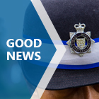 good news text and PCSO hat