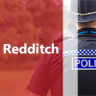 Back of male police officer in uniform. 